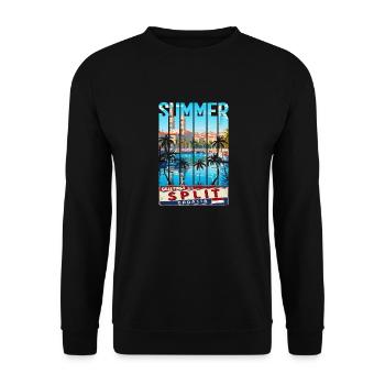 Croatie Croatie Hrvatska Ultra été Split musique - Sweat-shirt Unisexe - noir - Devant - Alina (178cm) & Michal (187cm)