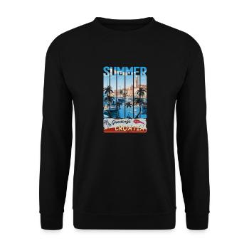 Croatia hrvatska kroatien hrv hr travel Zadar - Unisex Sweatshirt - black - Front - Alina (178cm) & Michal (187cm)