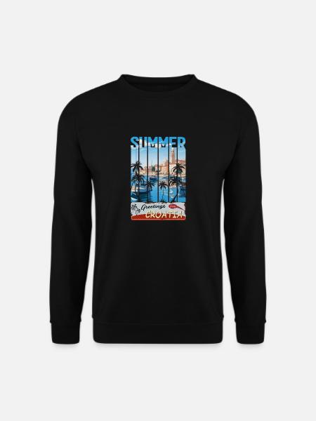 Croatia hrvatska kroatien hrv hr travel Zadar - Unisex Pullover - Schwarz