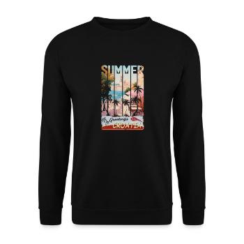 Croatia hrvatska kroatien hrv hr travel Zadar - Unisex Sweatshirt - black - Front - Alina (178cm) & Michal (187cm)