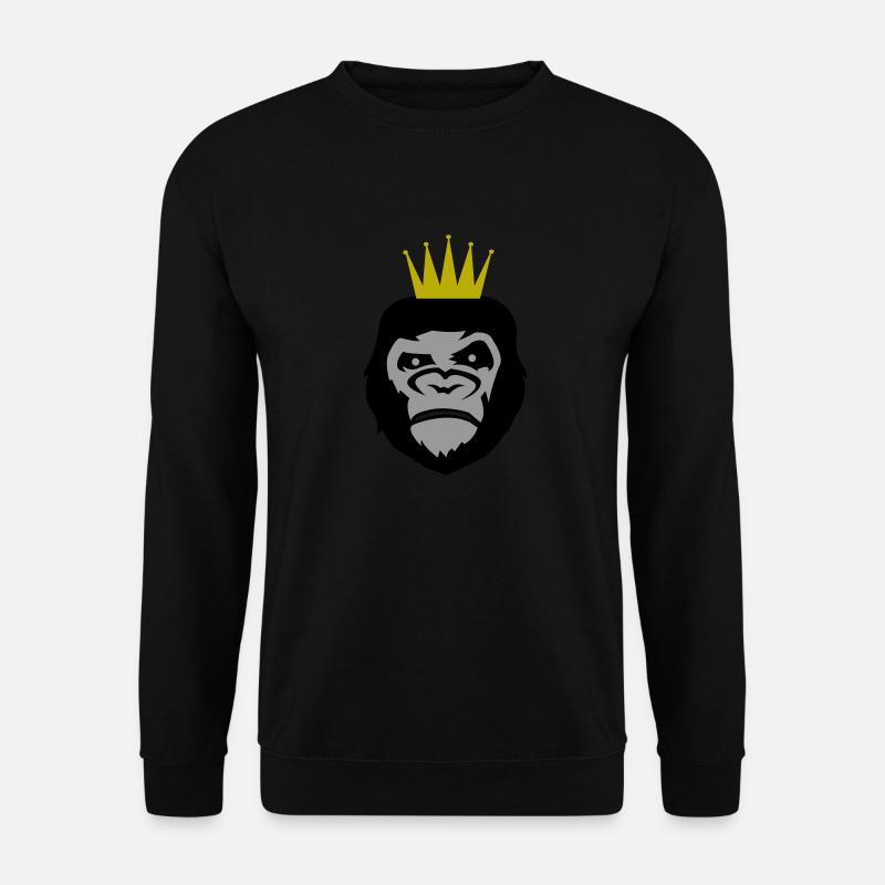 Gorilla Face Crown - Unisex Sweatshirt - black