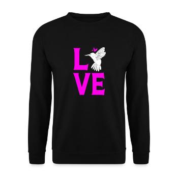 Hummingbird - Unisex Sweatshirt - black - Front - Alina (178cm) & Michal (187cm)