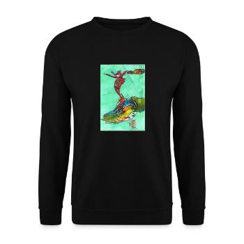 FUNtasie - Unisex Sweatshirt - black - Front - Alina (178cm) & Michal (187cm)