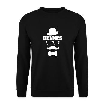 Schnauzer Hennes - Unisex Pullover - Schwarz - Vorne - Alina (178cm) & Michal (187cm)