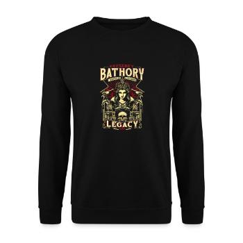 Erzsebet Bathory Legacy, Dark Skull & City Vintage - Sweat-shirt Unisexe - noir - Devant - Alina (178cm) & Michal (187cm)