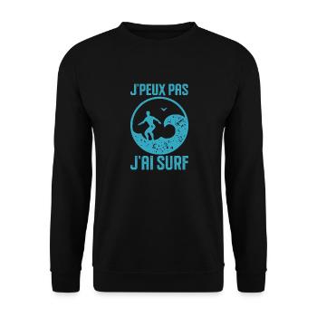 Surfeur surf - Sweat-shirt Unisexe - noir - Devant - Alina (178cm) & Michal (187cm)