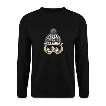 Piste pig Skier Snowboarder Winter sports - Unisex Sweatshirt - black - Front - Alina (178cm) & Michal (187cm)
