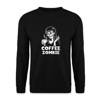 Coffee Zombie - Unisex Sweatshirt - black - Front - Alina (178cm) & Michal (187cm)