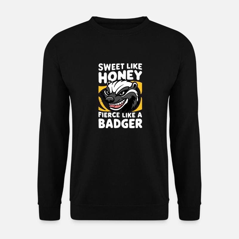 Dachs Honigdachs Tier - Unisex Pullover - Schwarz