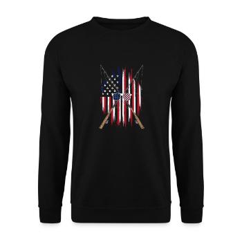 Pêche à la mouche aux États-Unis - Sweat-shirt Unisexe - noir - Devant - Alina (178cm) & Michal (187cm)