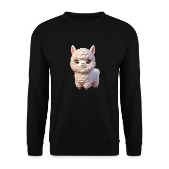 Alpaka 3 - Unisex Pullover - Schwarz - Vorne - Alina (178cm) & Michal (187cm)