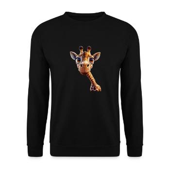 Croisements de girafe - Sweat-shirt Unisexe - noir - Devant - Alina (178cm) & Michal (187cm)