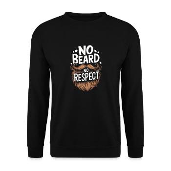 Bart Schnurrbart Bärtige Männer - Unisex Pullover - Schwarz - Vorne - Alina (178cm) & Michal (187cm)