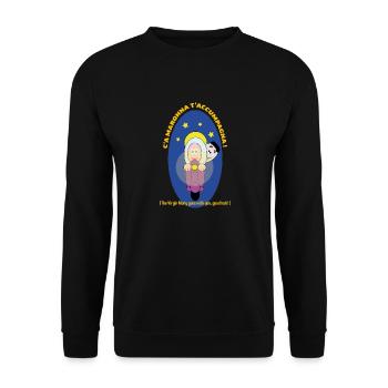 Neapolitan idioms : good luck - Unisex Sweatshirt - black - Front - Alina (178cm) & Michal (187cm)