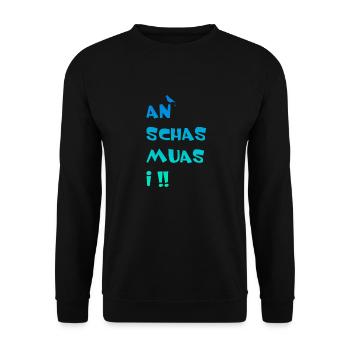 An Schas muas i - Unisex Pullover - Schwarz - Vorne - Alina (178cm) & Michal (187cm)