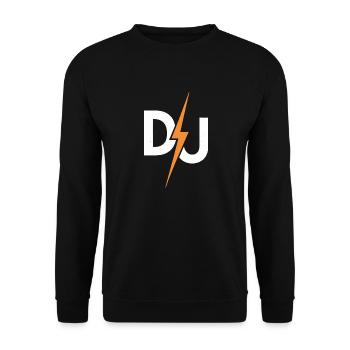 DJ Power Donner - Unisex Pullover - Schwarz - Vorne - Alina (178cm) & Michal (187cm)
