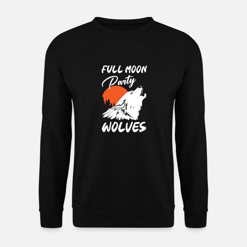 Full Moon Party Wolves - Unisex Pullover - Schwarz