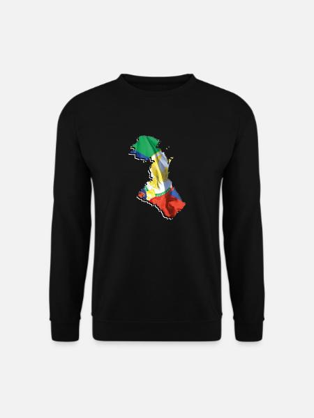 - (RU) Hr. formand, hr. kommissær, mine damer og Dagestan Flag i (RU) Dagestan Kort - Unisex sweater - sort