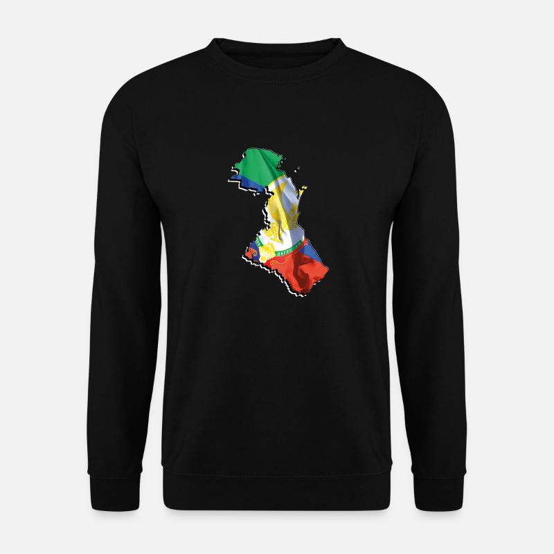 (RU) Dagestan Flagge in (RU) Dagestan Landkarte - Unisex Pullover - Schwarz