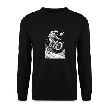 bmx astronaut - Unisex Sweatshirt - black - Front - Alina (178cm) & Michal (187cm)
