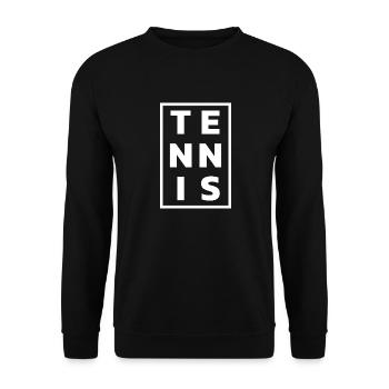 Tennis Vintage Tennis Lover Tennis Player Saying - Unisex Sweatshirt - black - Front - Alina (178cm) & Michal (187cm)