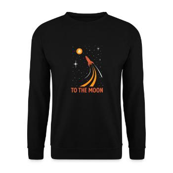 Le bitcoin sur la lune - Sweat-shirt Unisexe - noir - Devant - Alina (178cm) & Michal (187cm)