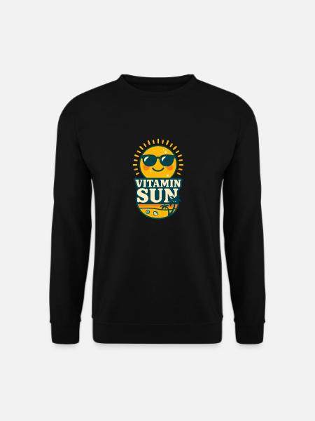 Vitamin Sun - Strand - Vitamin Sun 3D Kawaii - Unisex Pullover - Schwarz
