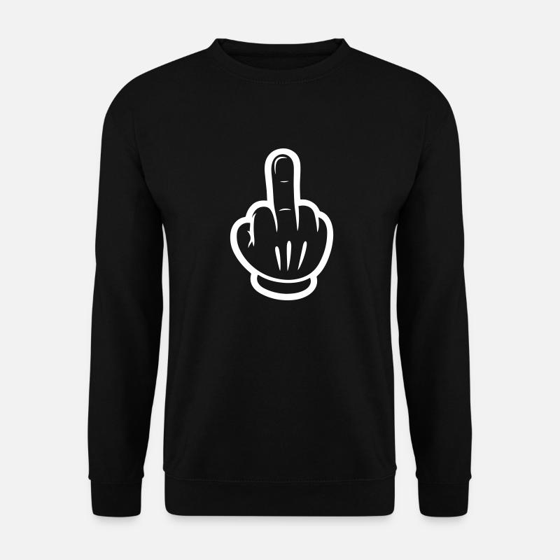 Mittelfinger Comic Hand - Unisex Pullover - Schwarz