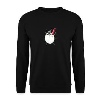 asiatischer Marienkäfer - Unisex Pullover - Schwarz - Vorne - Alina (178cm) & Michal (187cm)
