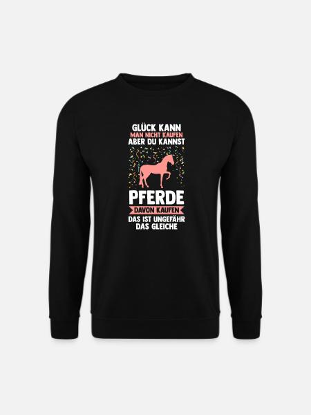 Reiten Pferd Reiter Geschenk - Unisex Pullover - Schwarz