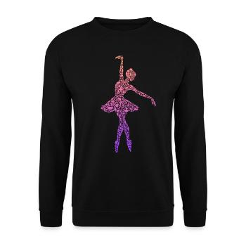 danseuse de ballet ballerine fille danseuse de ballet - Sweat-shirt Unisexe - noir - Devant - Alina (178cm) & Michal (187cm)