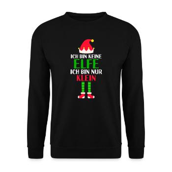 Weihnachten Elfe Gnome Geschenk - Unisex Pullover - Schwarz - Vorne - Alina (178cm) & Michal (187cm)