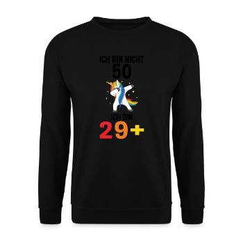 Geburtstag Geburtstagfeier dreizig Jahre alt Gesch - Unisex Pullover - Schwarz - Vorne - Alina (178cm) & Michal (187cm)