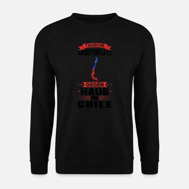Chile Flagge Chilianisch Geschenk - Unisex Pullover - Schwarz