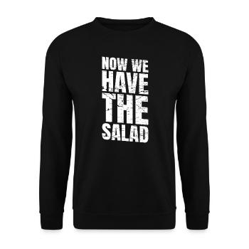 Now we have the salad English funny - Unisex Sweatshirt - black - Front - Alina (178cm) & Michal (187cm)