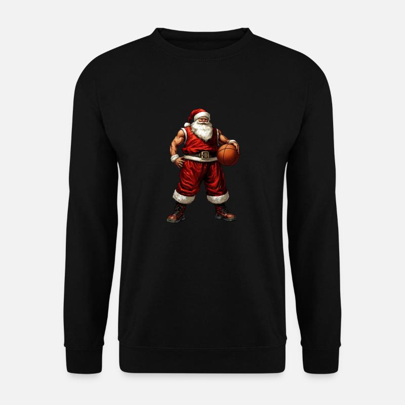 Weihnachtsmann Basketball - Unisex Pullover - Schwarz