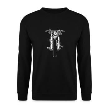 Moto Moto 03_weiß - Sweat-shirt Unisexe - noir - Devant - Alina (178cm) & Michal (187cm)