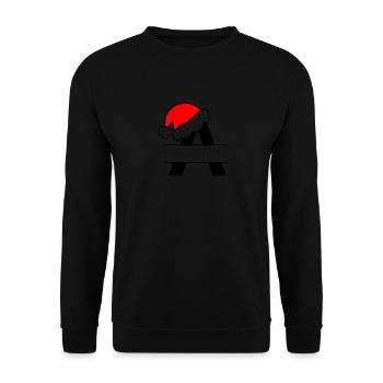 Alphabet Christmas Letter A to Personalize Name - Unisex Sweatshirt - black - Front - Alina (178cm) & Michal (187cm)
