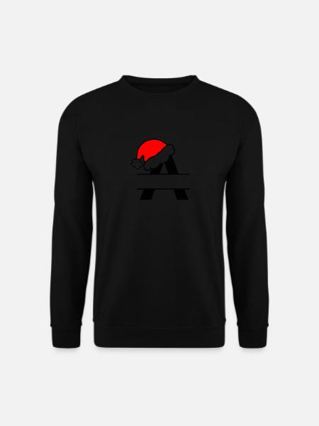 Alphabet Weihnachtsbuchstabe A zum Personalisieren des Namens - Unisex Pullover - Schwarz