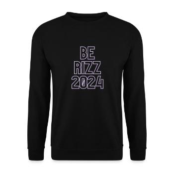 Logo - be Rizz - Unisex Pullover - Schwarz - Vorne - Alina (178cm) & Michal (187cm)