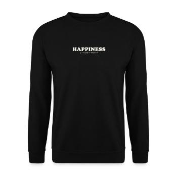 LE BONHEUR EST UN CUPCAKE DANS CHAQUE MAIN - Sweat-shirt Unisexe - noir - Devant - Alina (178cm) & Michal (187cm)
