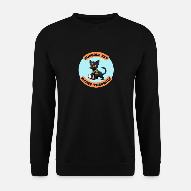 Fußball ist meine Therapie - Unisex Pullover - Schwarz