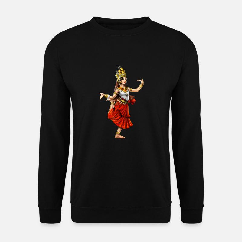 Khmer Cambodian Apsara Dancer - Unisex Sweatshirt - black