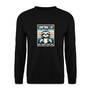 Lazy Stripes et café - Sweat-shirt Unisexe - noir - Devant - Alina (178cm) & Michal (187cm)