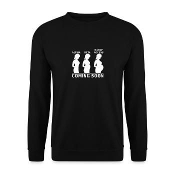 Alpha, Beta, Early Access, coming soon - Unisex Sweatshirt - black - Front - Alina (178cm) & Michal (187cm)