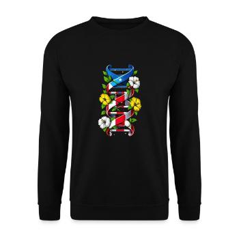 Puerto Rico Boricua DNA-Kette - Unisex Pullover - Schwarz - Vorne - Alina (178cm) & Michal (187cm)