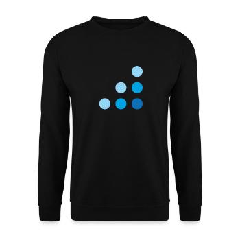 Blue dots 800x800 - Unisex Pullover - Schwarz - Vorne - Alina (178cm) & Michal (187cm)