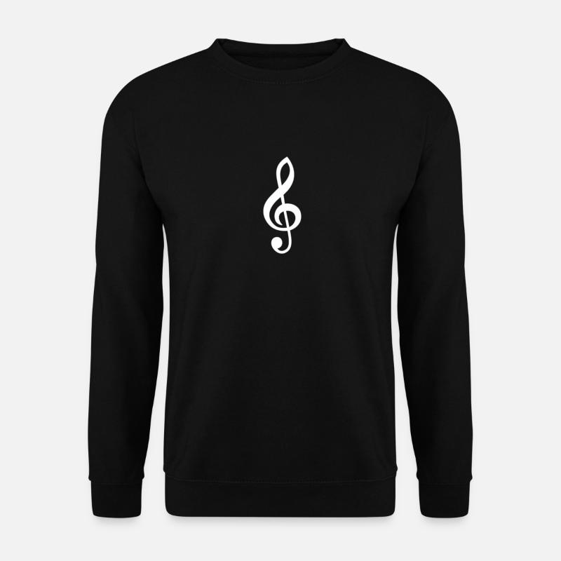 Notenschlüssel Symbol Musiknote - Unisex Pullover - Schwarz