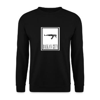 Balkan City - Unisex Sweatshirt - black - Front - Alina (178cm) & Michal (187cm)