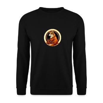 Ink & Ivory Corgi Shaolin Monk - Unisex Pullover - Schwarz - Vorne - Alina (178cm) & Michal (187cm)